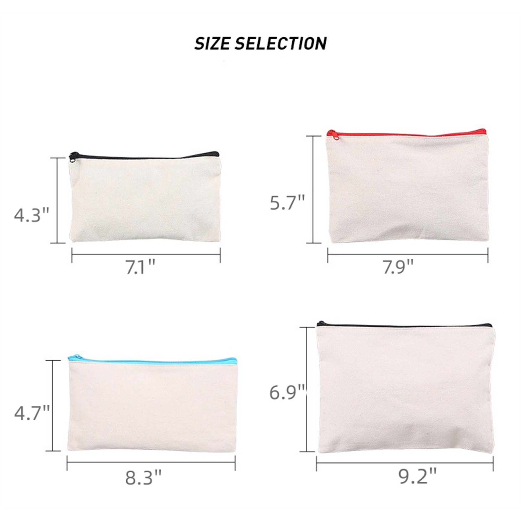 Zipper Stationery Cosmetic Canvas Bag 5
