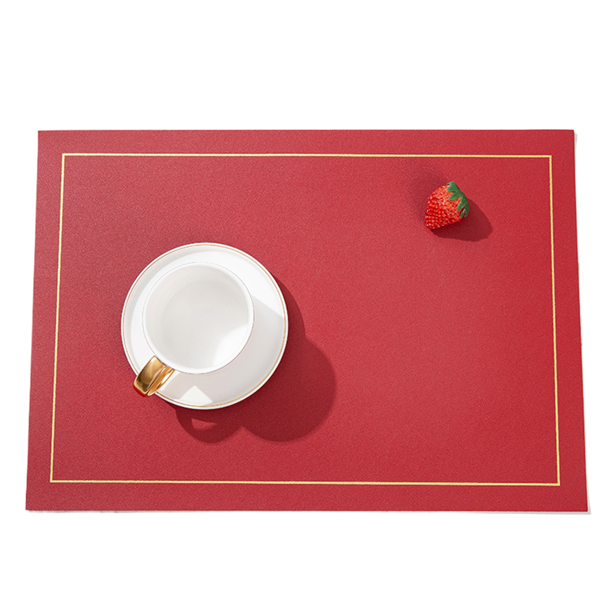 Waterproof Solid PU Leather Dining Mats 4