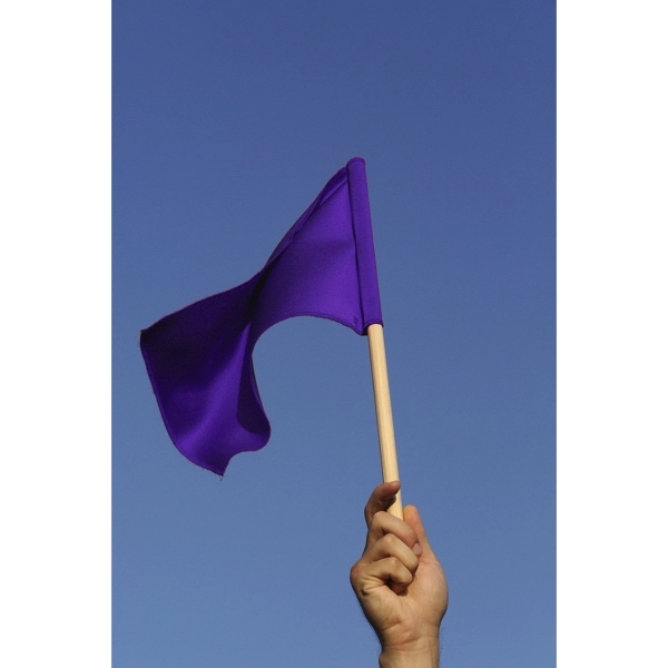 12" x 18" Stock Attention Stick Flags - Nylon 2