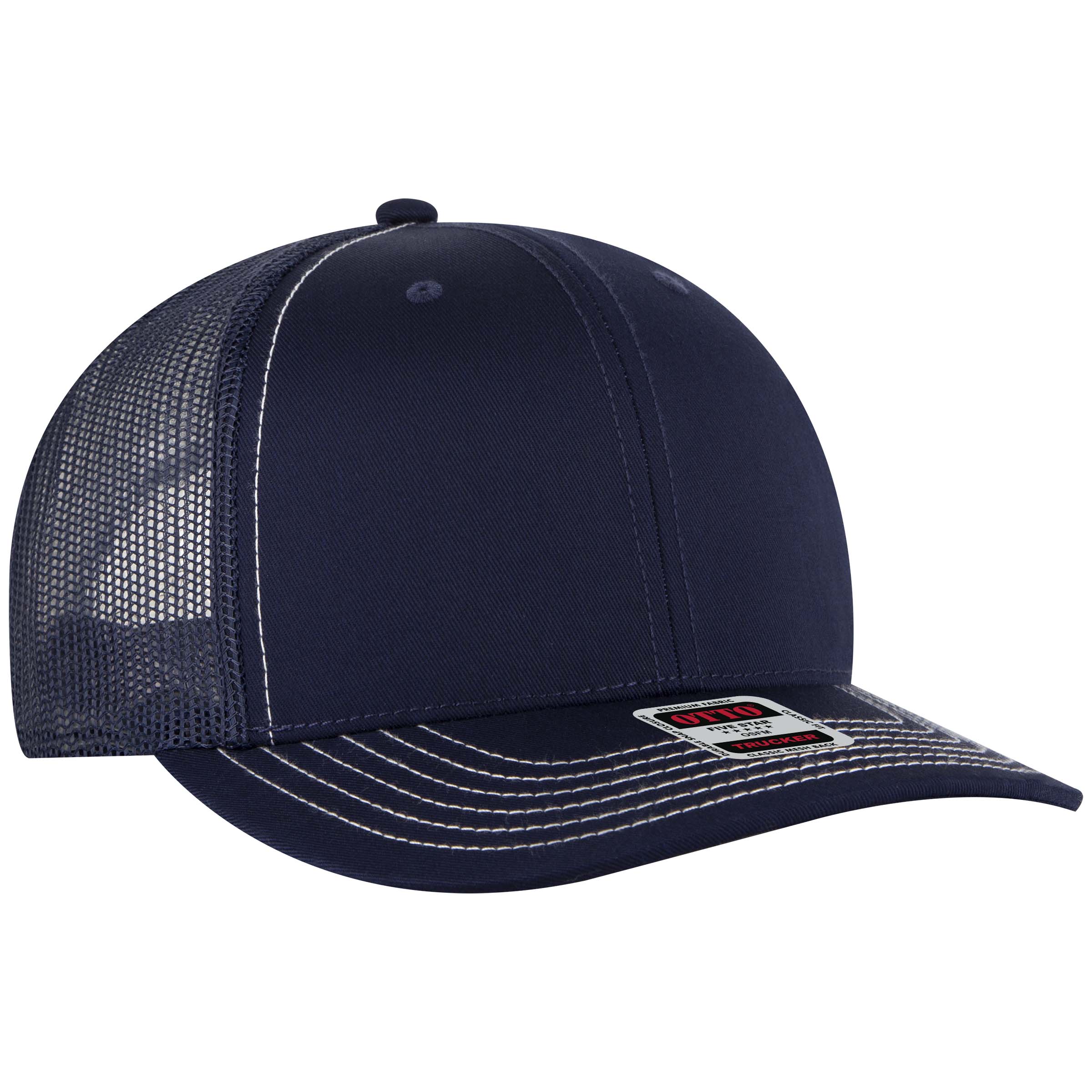 OTTO CAP® 6 Panel Mid Profile Mesh Back Trucker Hat 92