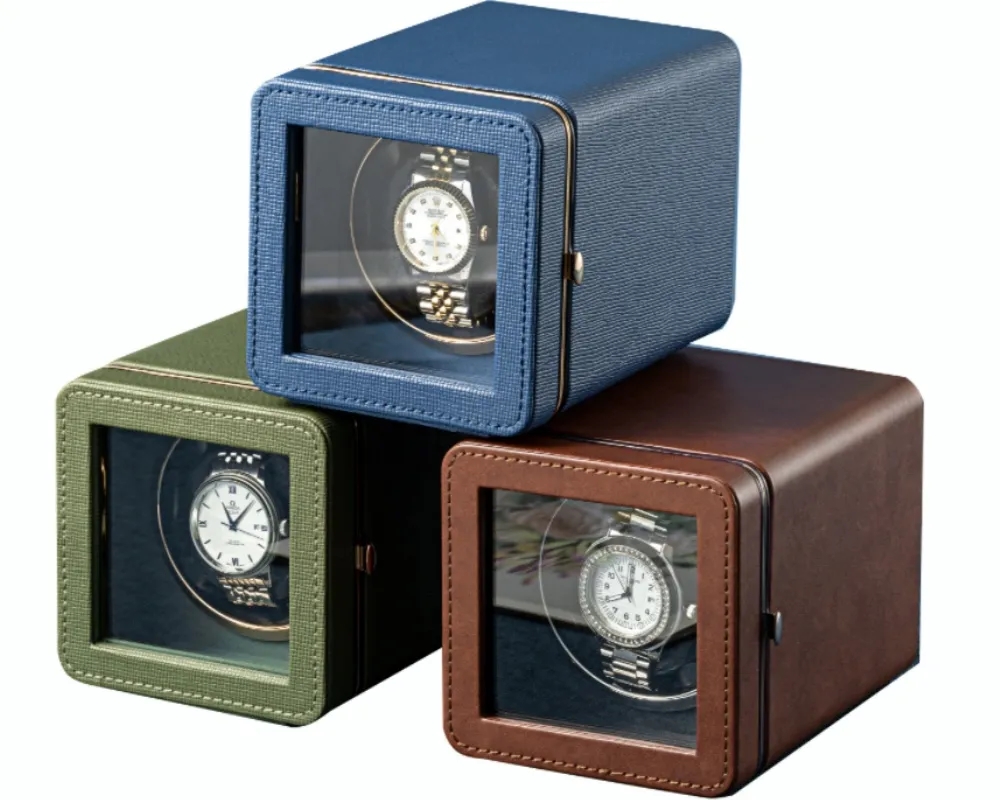 Colourful Mini 1-Slot Portable Watch Winder With Reinforced 5