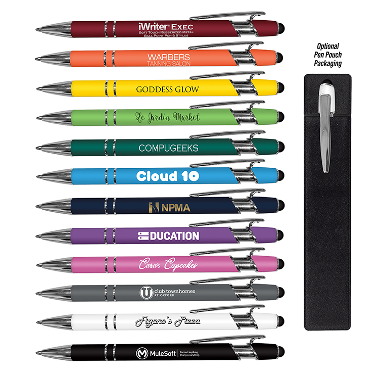 iWriter Exec - Soft Touch Rubberized Metal Stylus Pen
