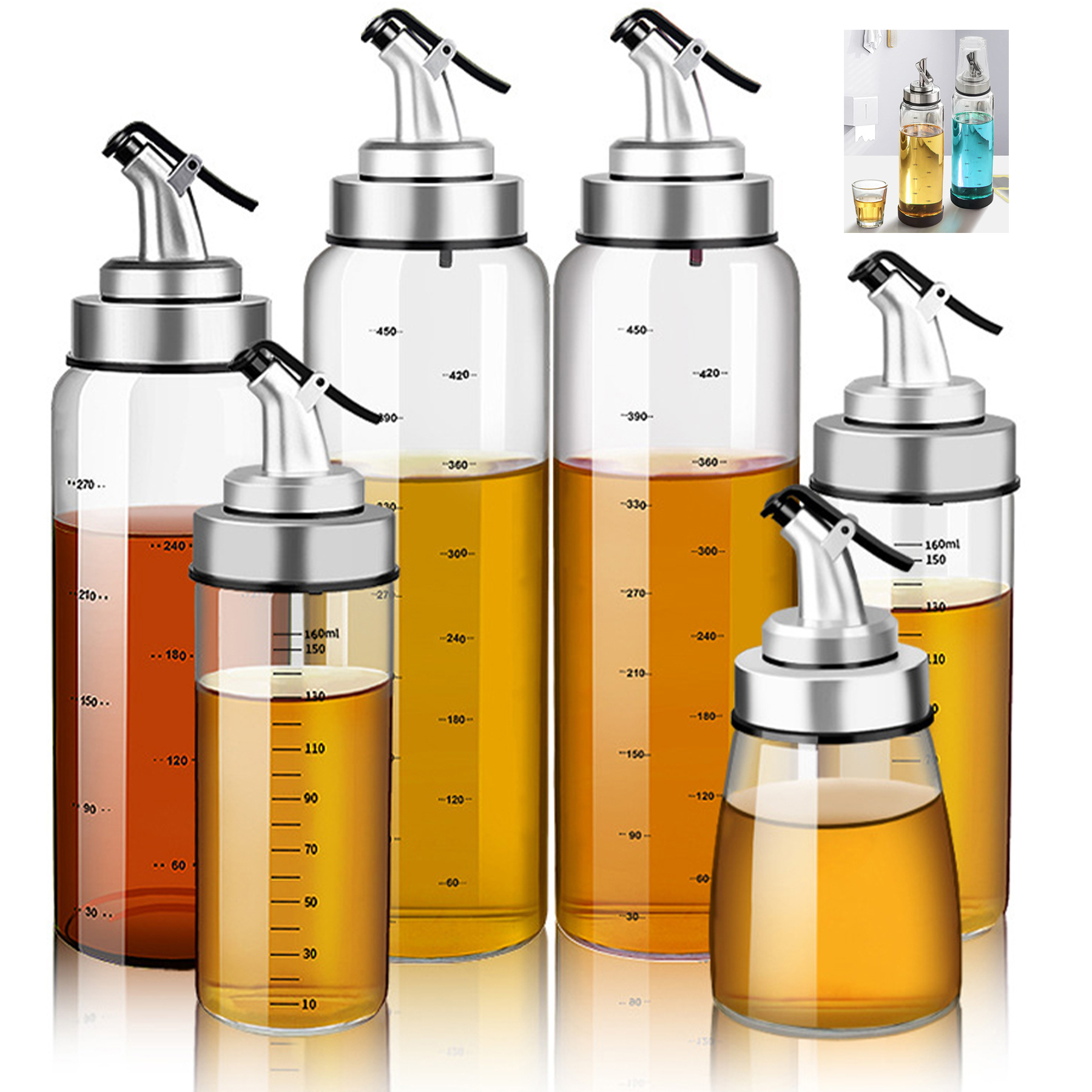 17 oz Glass Mouthwash Decanter Dispenser 2