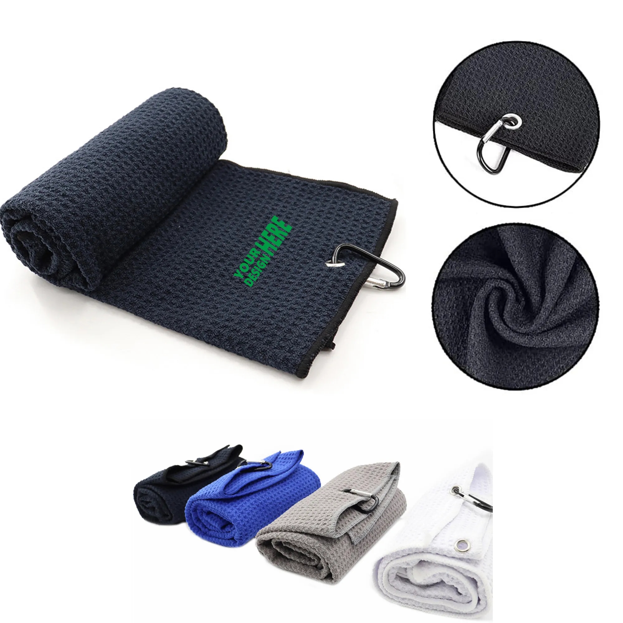 Microfiber Cloth Golf Towel MOQ 20pcs 7