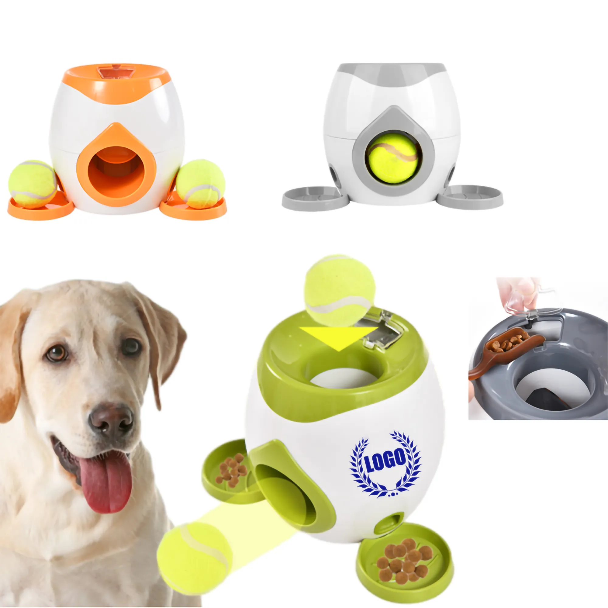 Toy Dogs Tennis Ball Automatic Rower Food Treat Dispenser 1