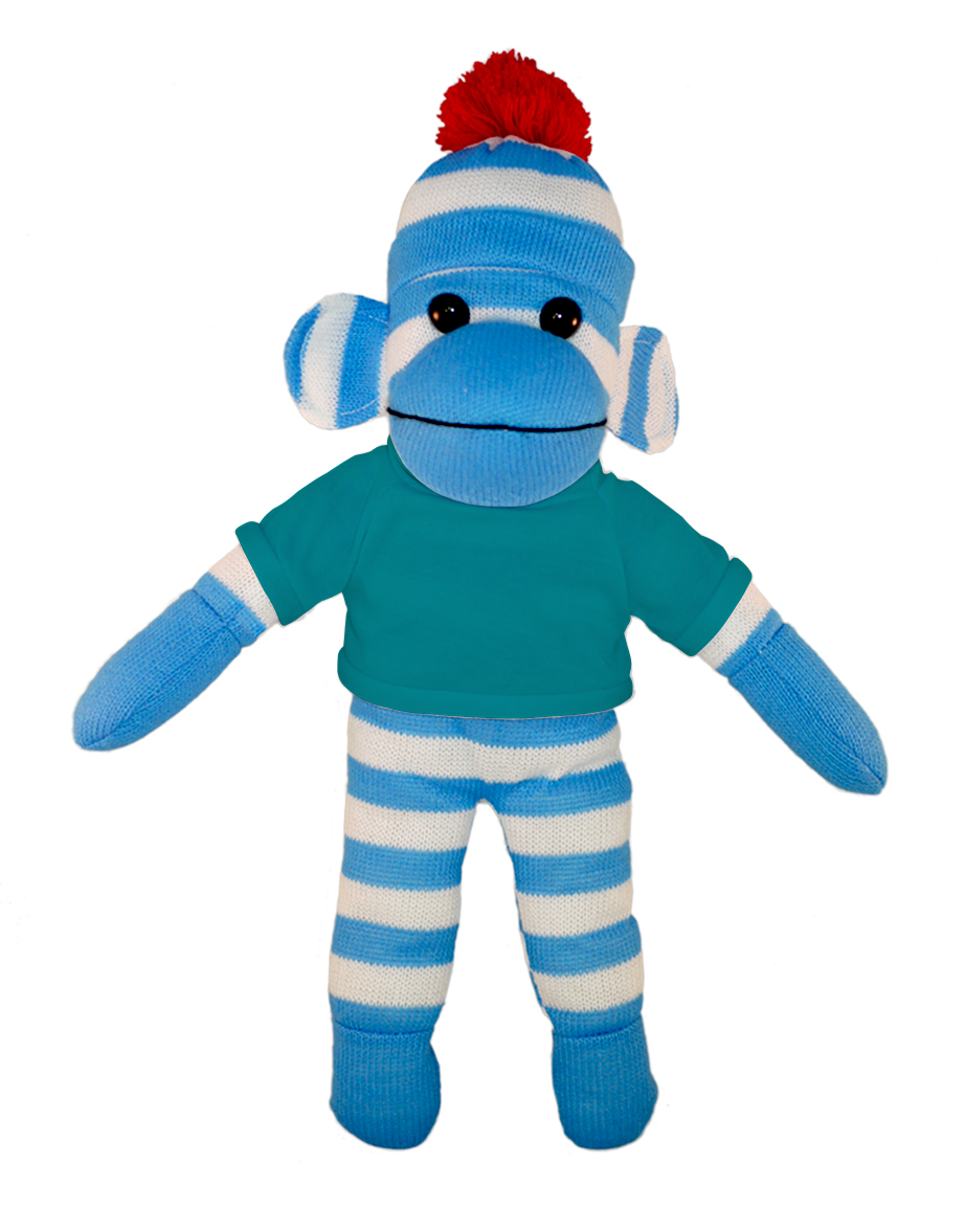 Blue Sock Monkey with Tee 10