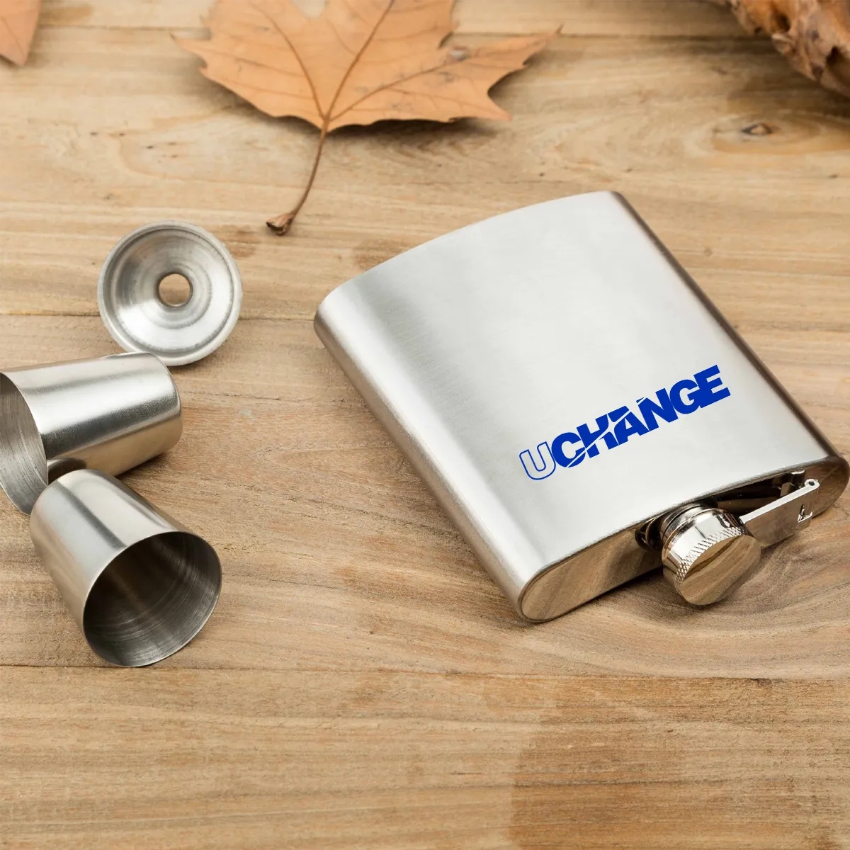 Stainless Steel Hip Flask Gift Set With Cups And Funnel 5