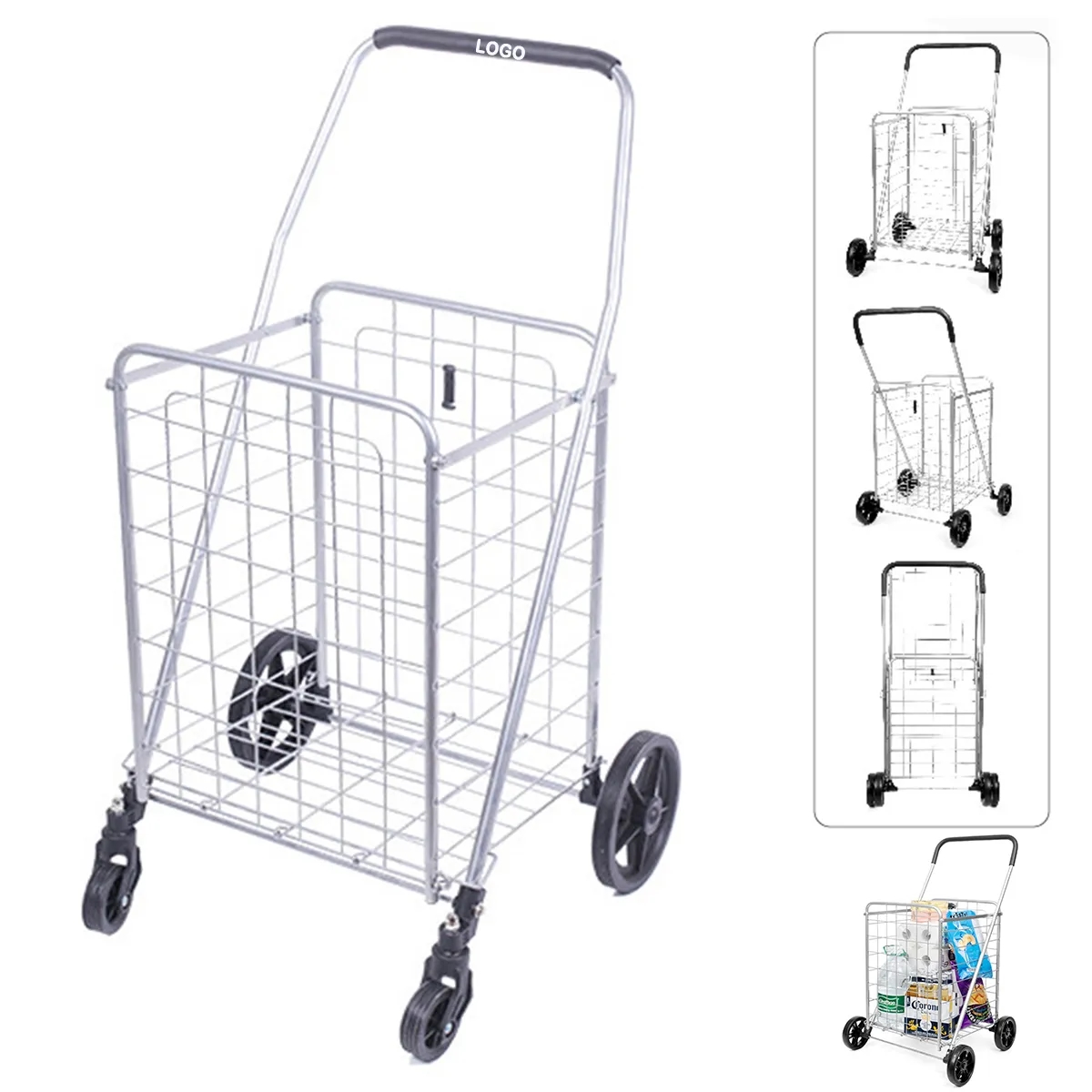 Utility Flat Folding Shopping Cart 3
