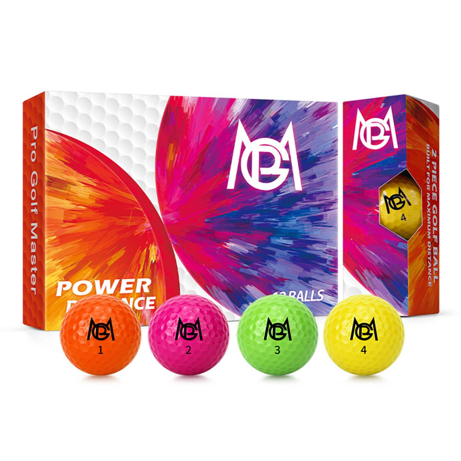 12 Pack Colored Class Golf Balls 8