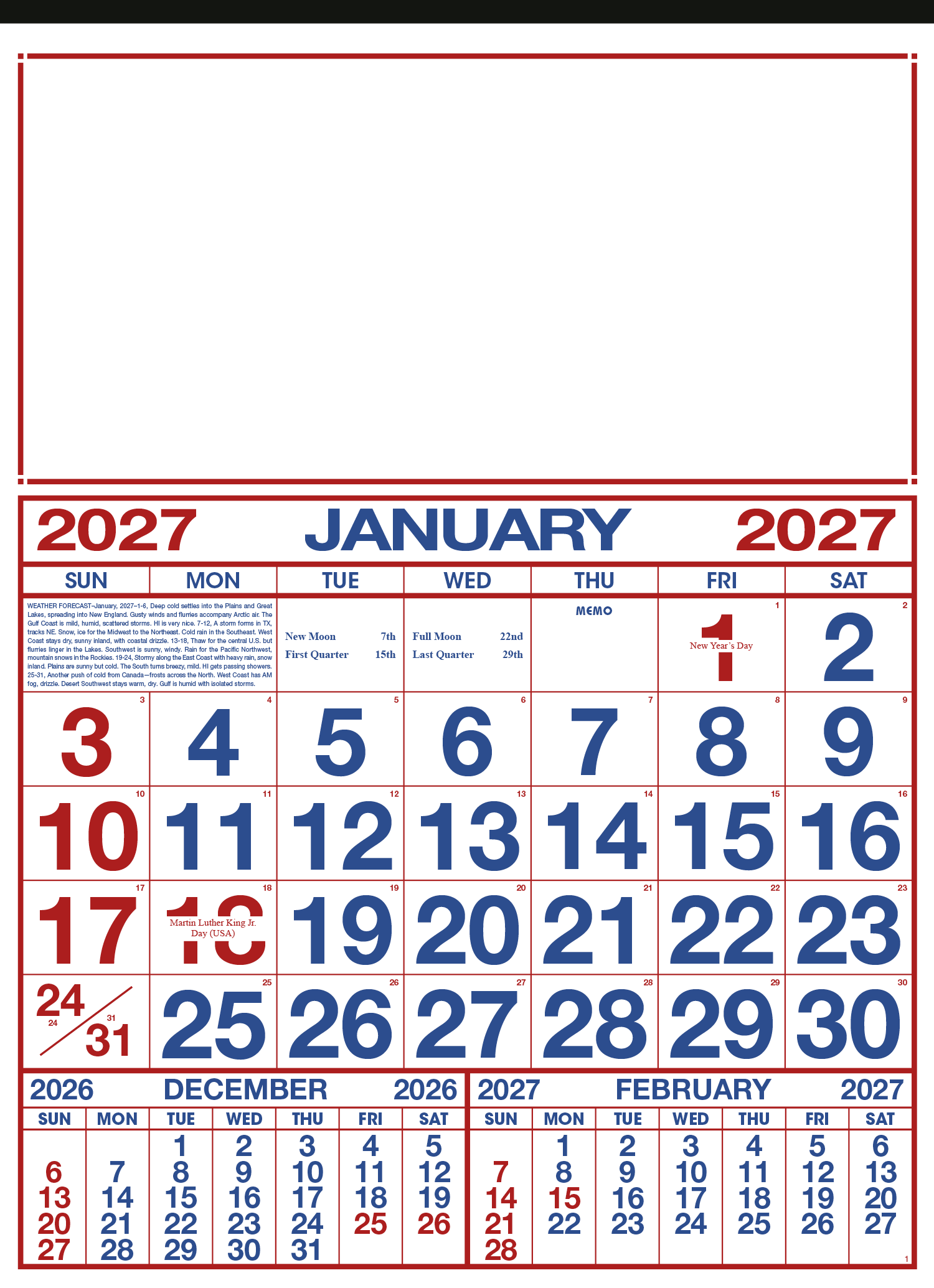 Skinner & Kennedy® Commercial 12-Sheet Calendar 7