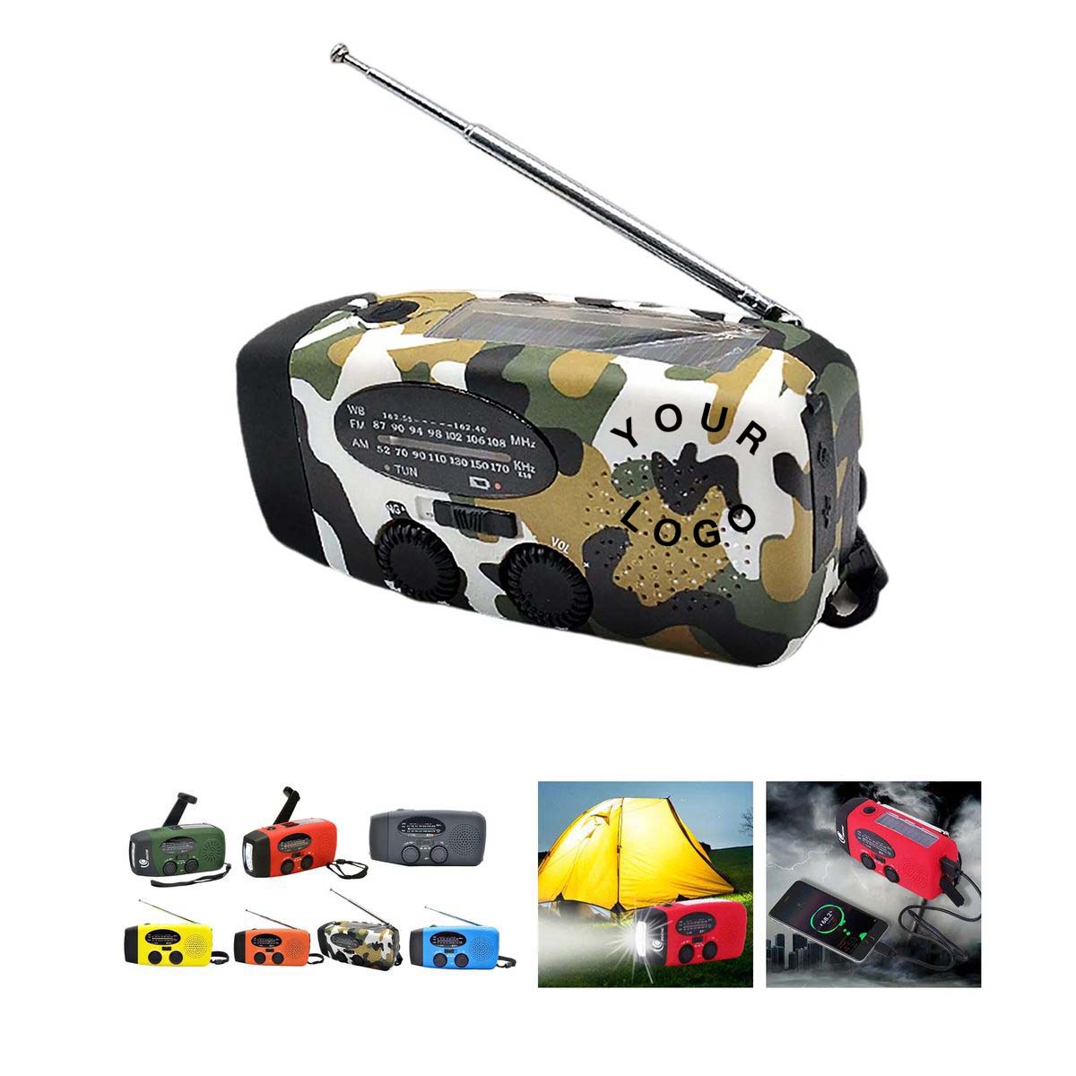 Solar and Hand Crank Emergency Radio with Flashlight 1