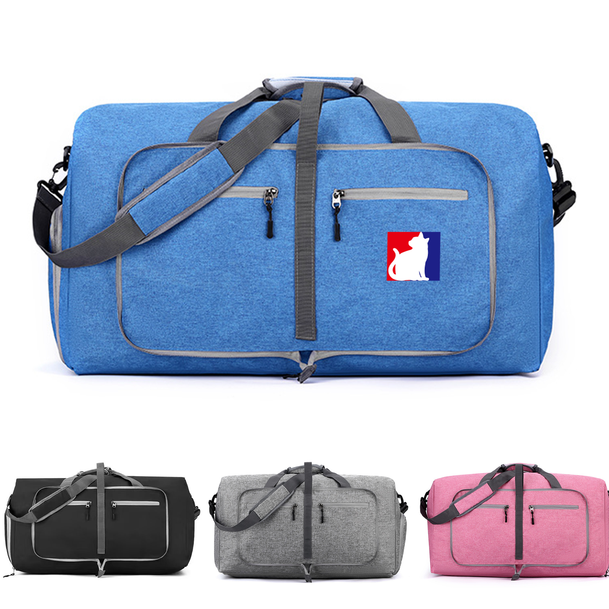 Foldable Travel Duffel Bag - Shoe Compartment Included 2