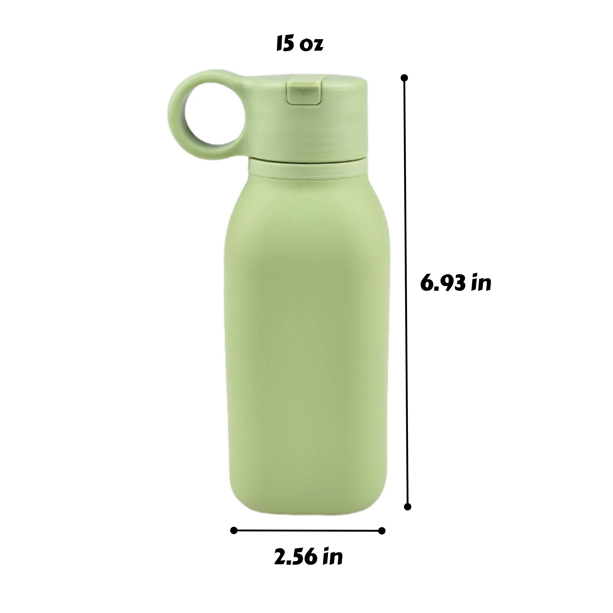 Silicone Sports Water Bottle Straw Cup 3