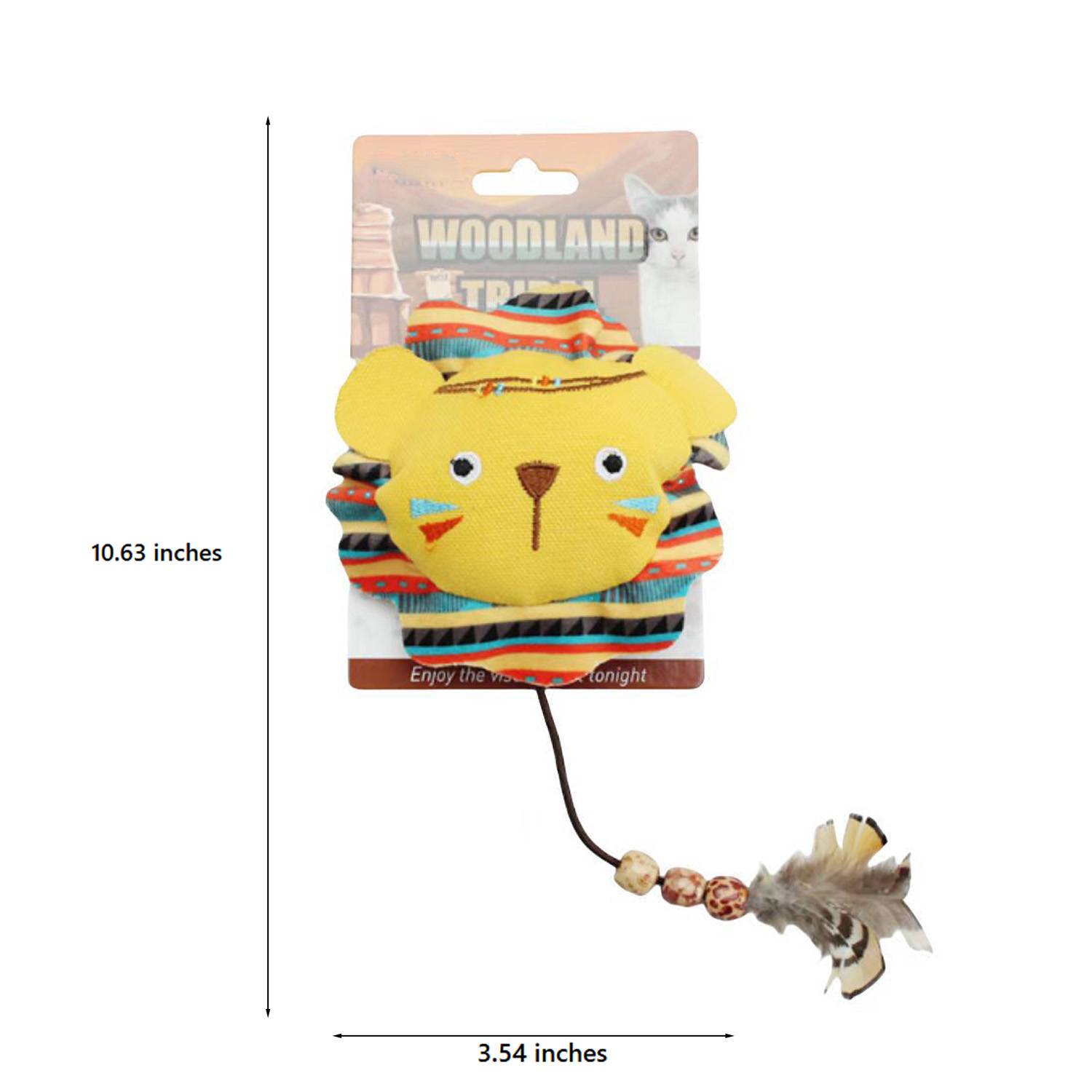 Chew Resistant Interactive Plush Cat Teaser Toy 6
