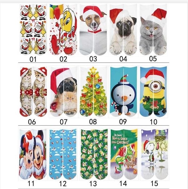Custom Full Color 3D Printed Short Socks 2