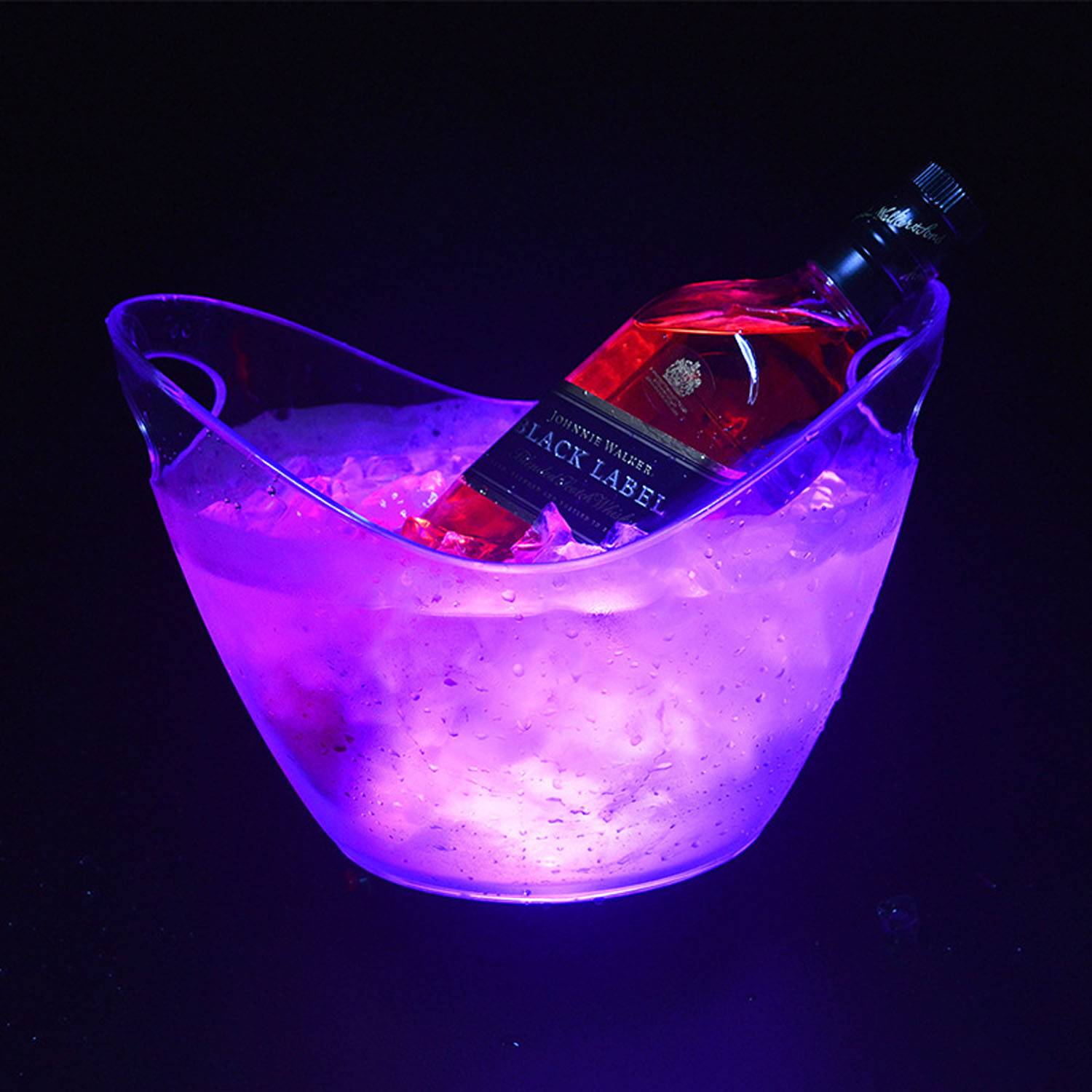 4L LED Light Gradient PS Plastic Ice Bucket 4
