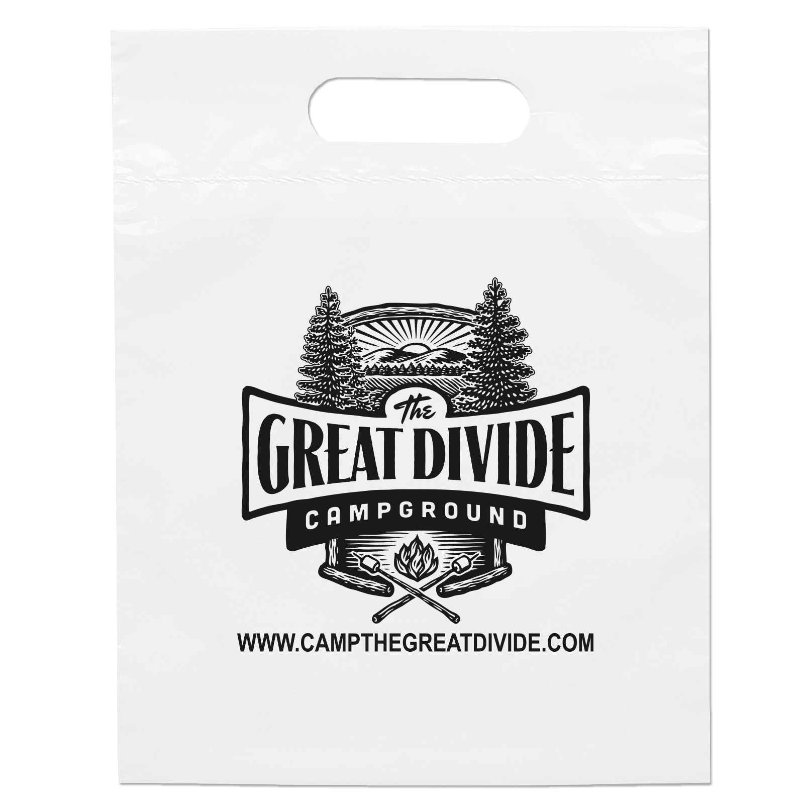 Die Cut Handle Bag - 9 1/2W x 12H - Flexo Ink Print 24