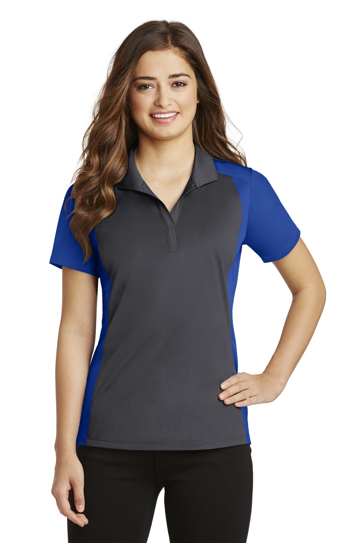 Sport-Tek Women's Colorblock Micropique Sport-Wick Polo. LST652 6