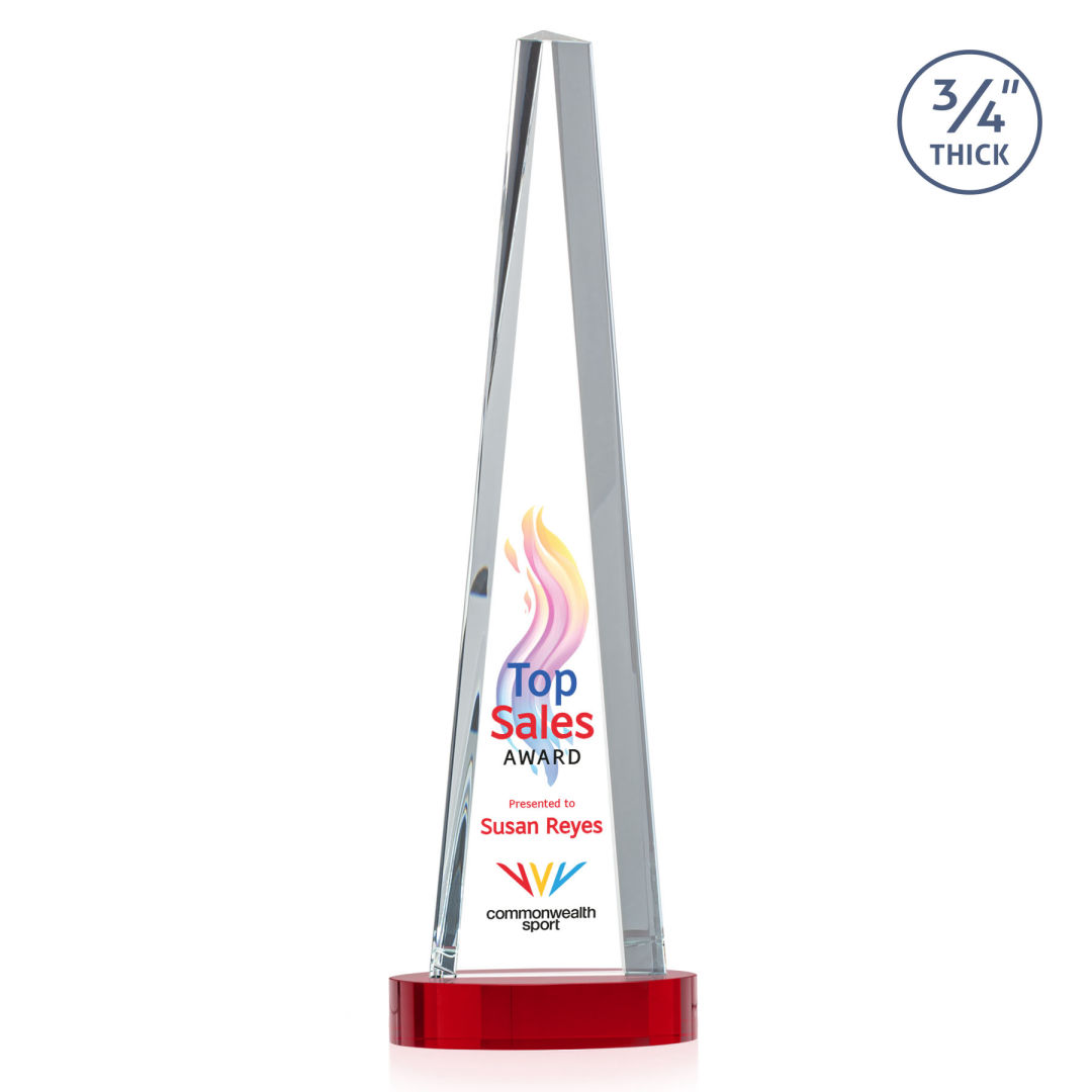 Majestic Tower VividPrint™ Award on Alberton Base - Red 15