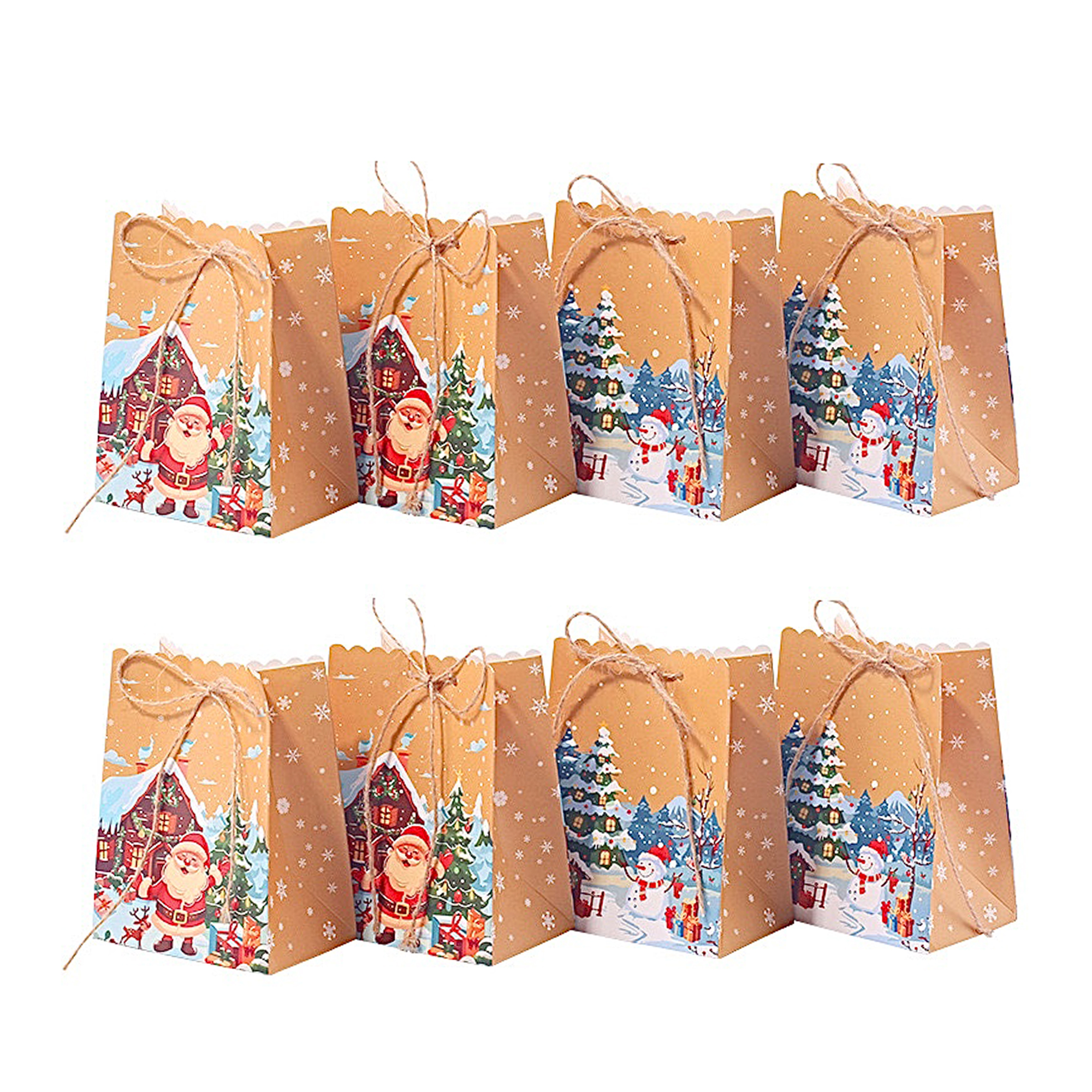 Christmas Kraft Paper Gift Bags 1