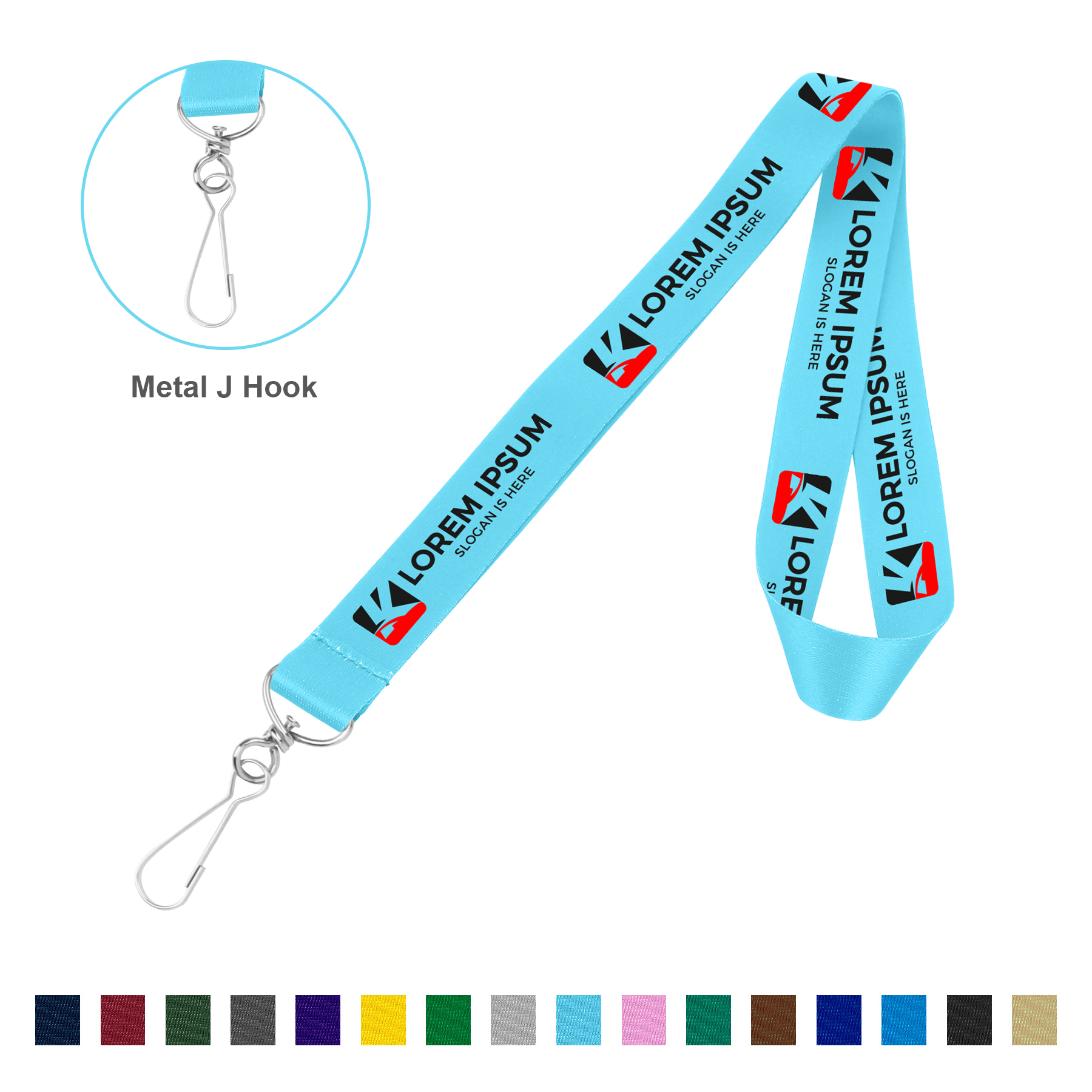 3/4" Full Color Dye Sublimated Lanyard 1