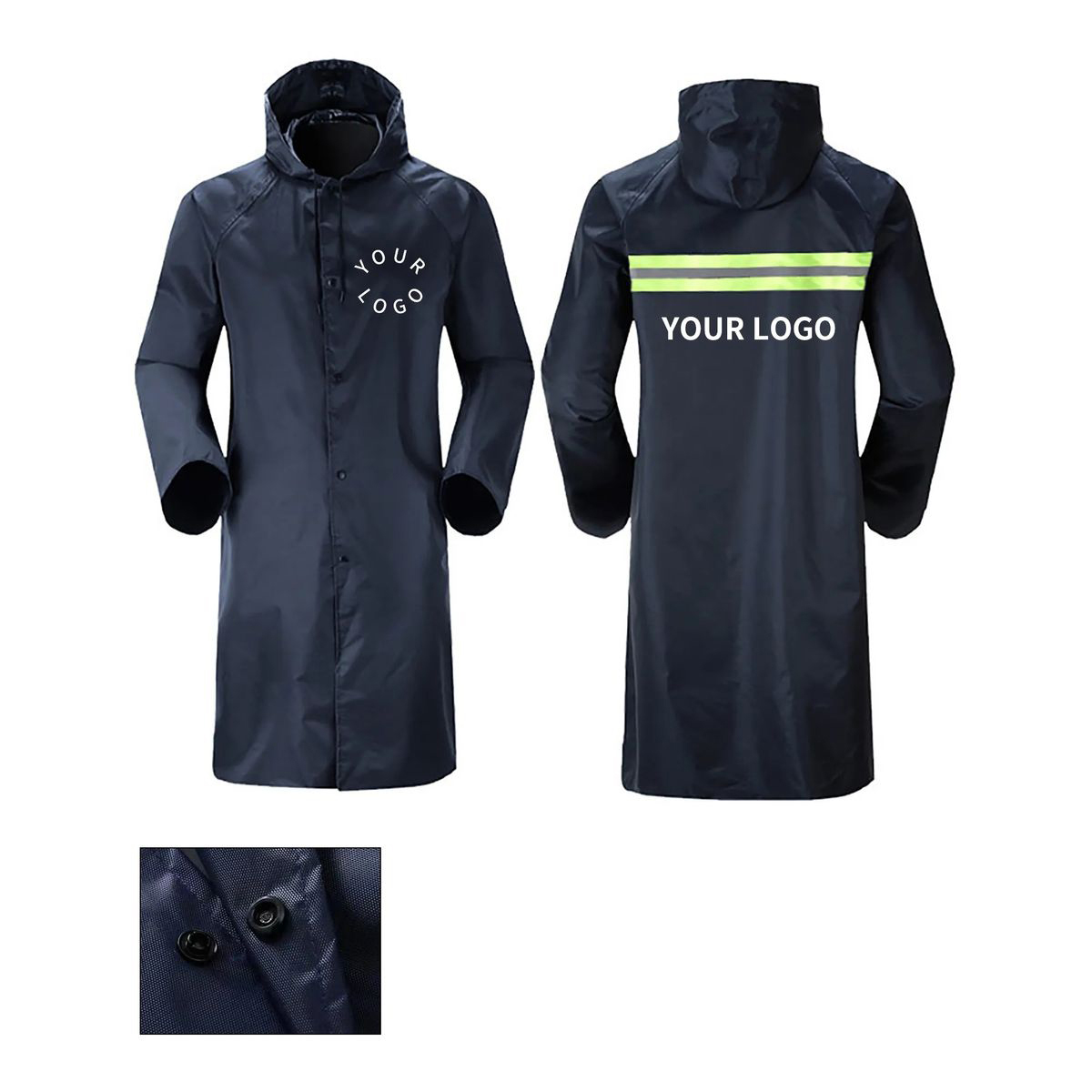 Breathable PVC Raincoat 51 Inch for Rainy Weather 2