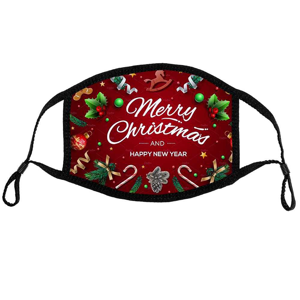 Christmas Washable Face Covering with Filters 2