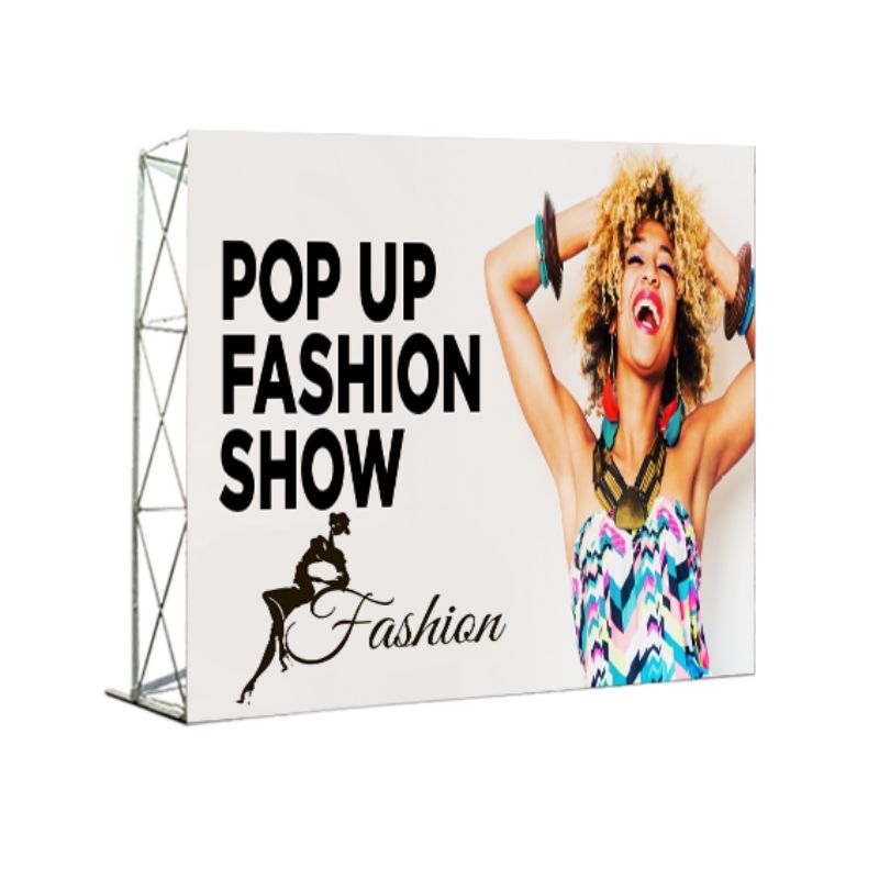 Flat Back Wall Replacement Graphic, Double-Sided Pop Up Display Wall - 8' x 8' portable wall 1