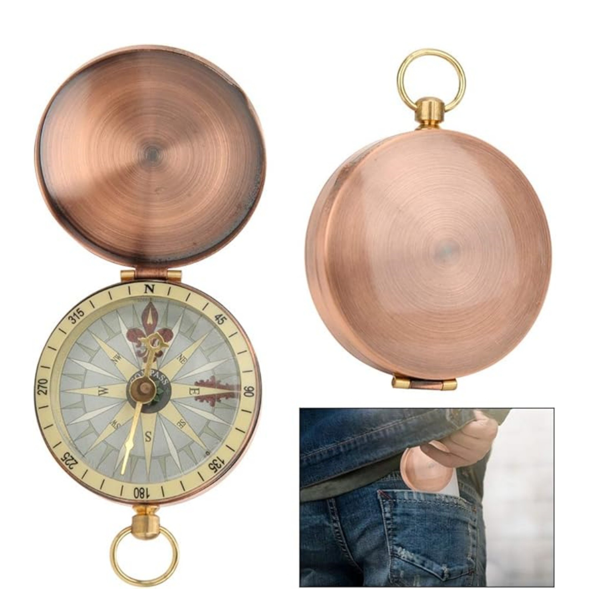 Metal Pocket Compass, custom sports ball with logo imprint 1