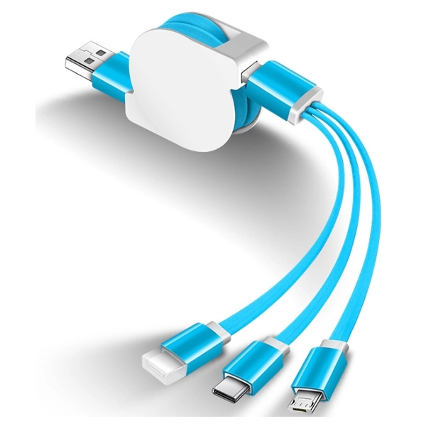 Retractable 3-in-1 Charging Cable 1