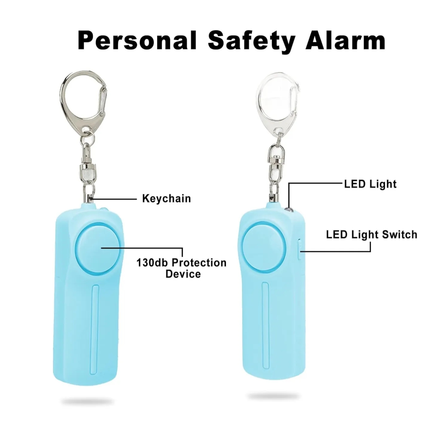 Self Defense Alarm Keychain With LED Flashlight 2