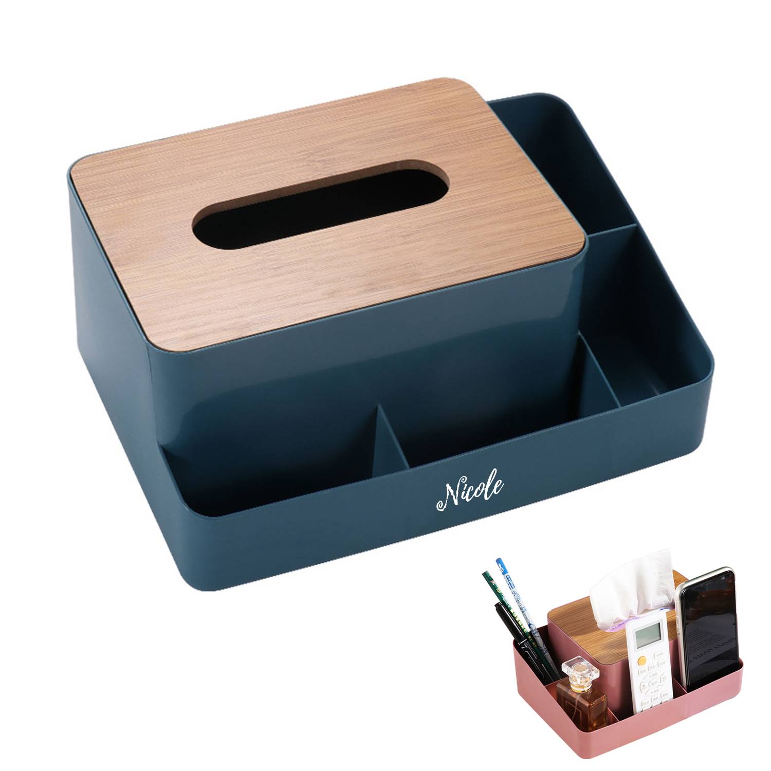 Multi-Functional Tissue Box Storage Basket