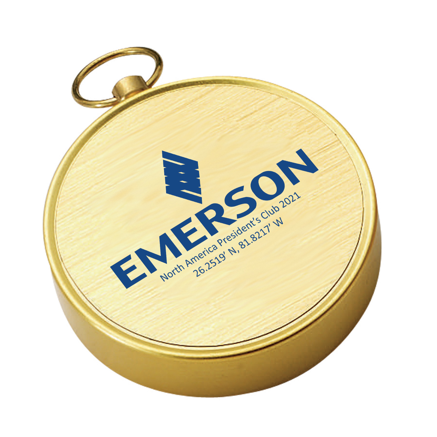 Cedar Creek® Open-Faced Brass Colored Compass 2