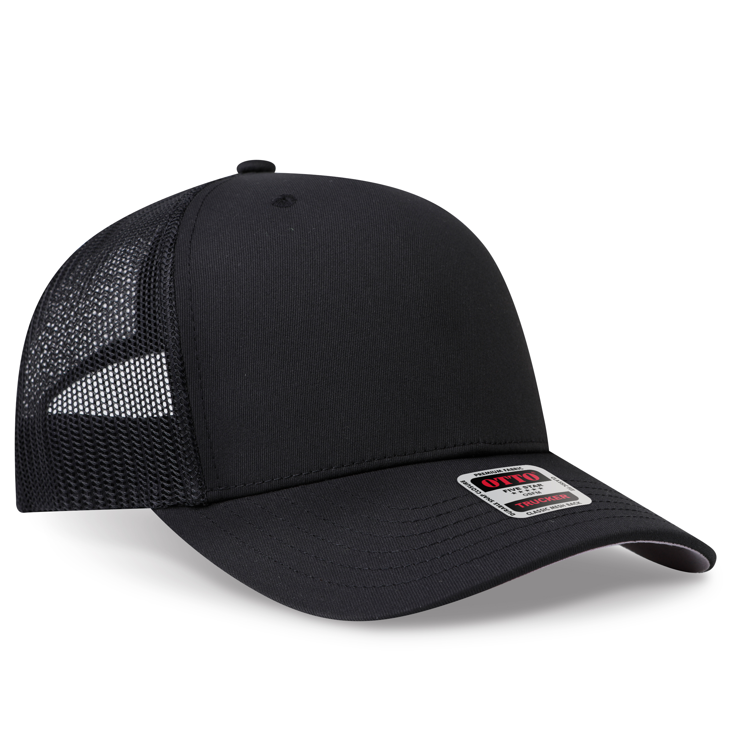 OTTO CAP Seamless 6 Panel Mid Profile Mesh Back Trucker Hat
