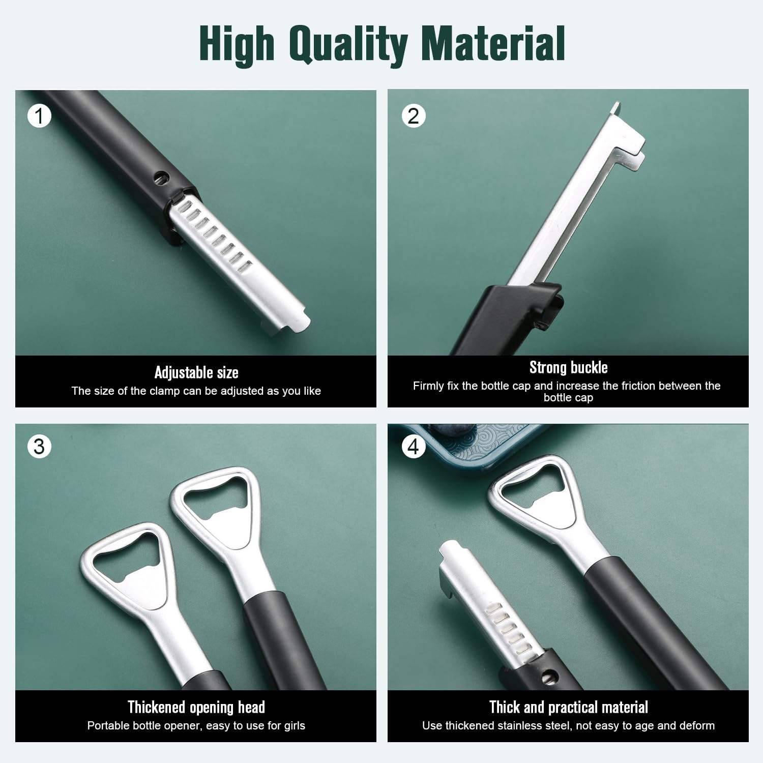 Multifunction Adjustable Stainless Steel Can Bottle Opener 9