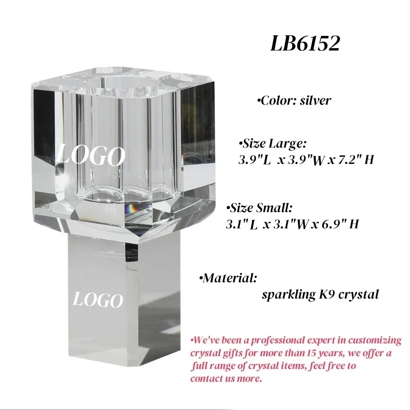 Engraved Crystal Flower Vase Tall for Centerpiece Wholesale 2