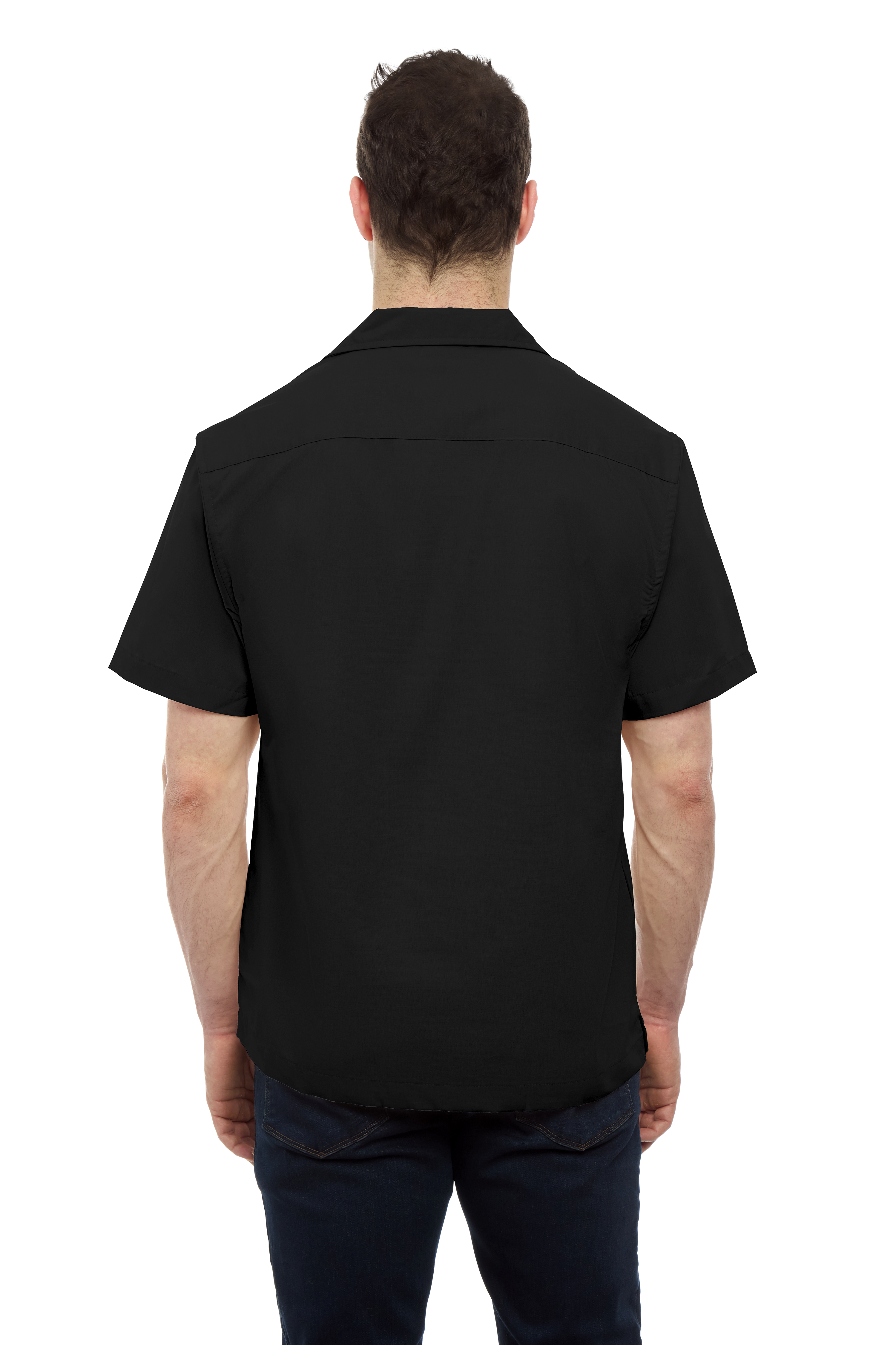 Men's Solid Poplin Camp Shirt 15