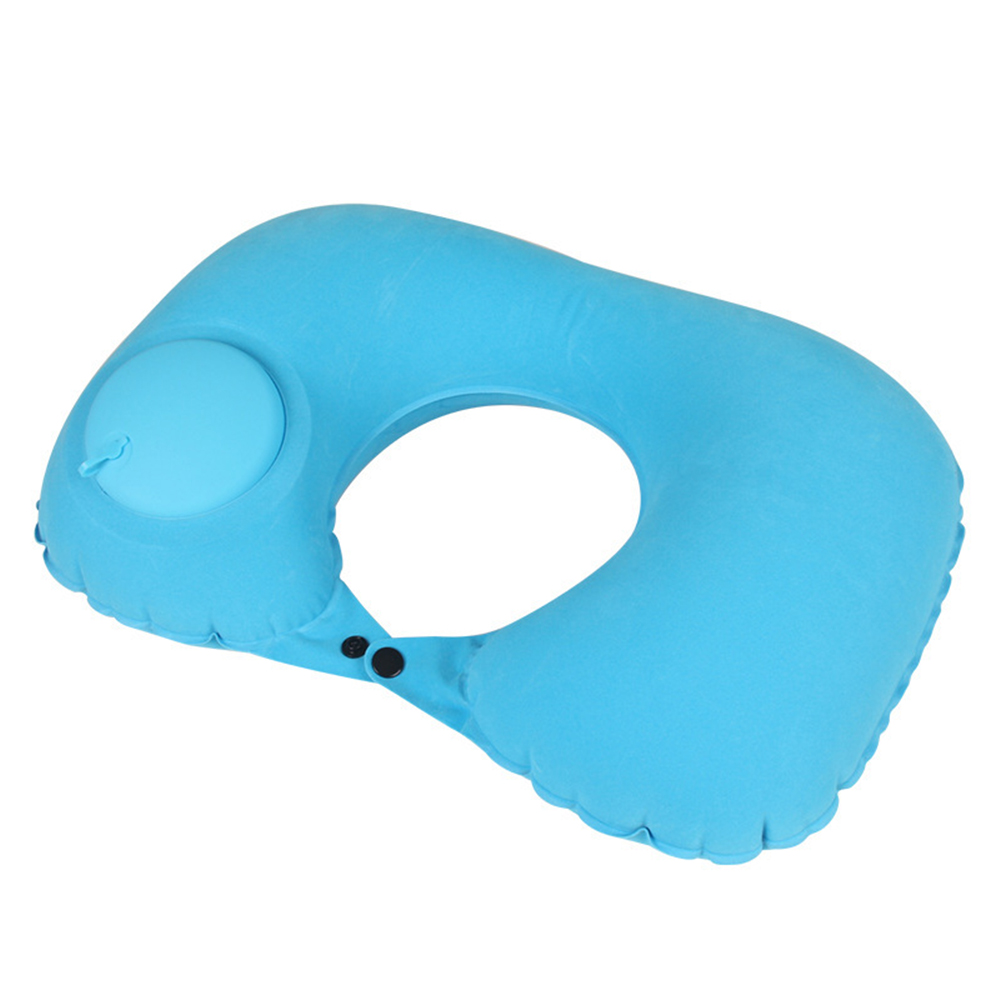 U-type Inflatable folding flocking pillow 9