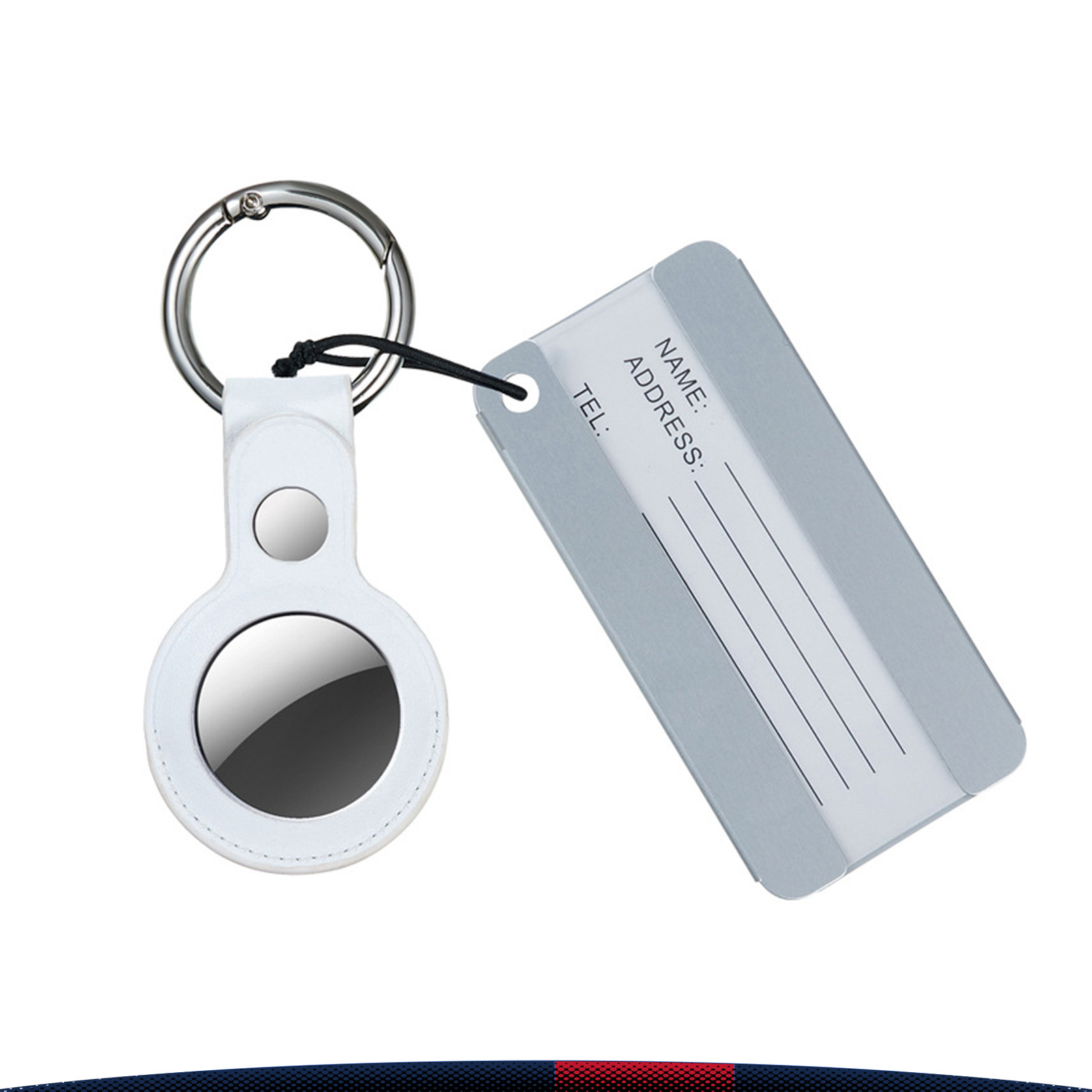 Uveth PU Leather Luggage Tag With Tracker Holder 3