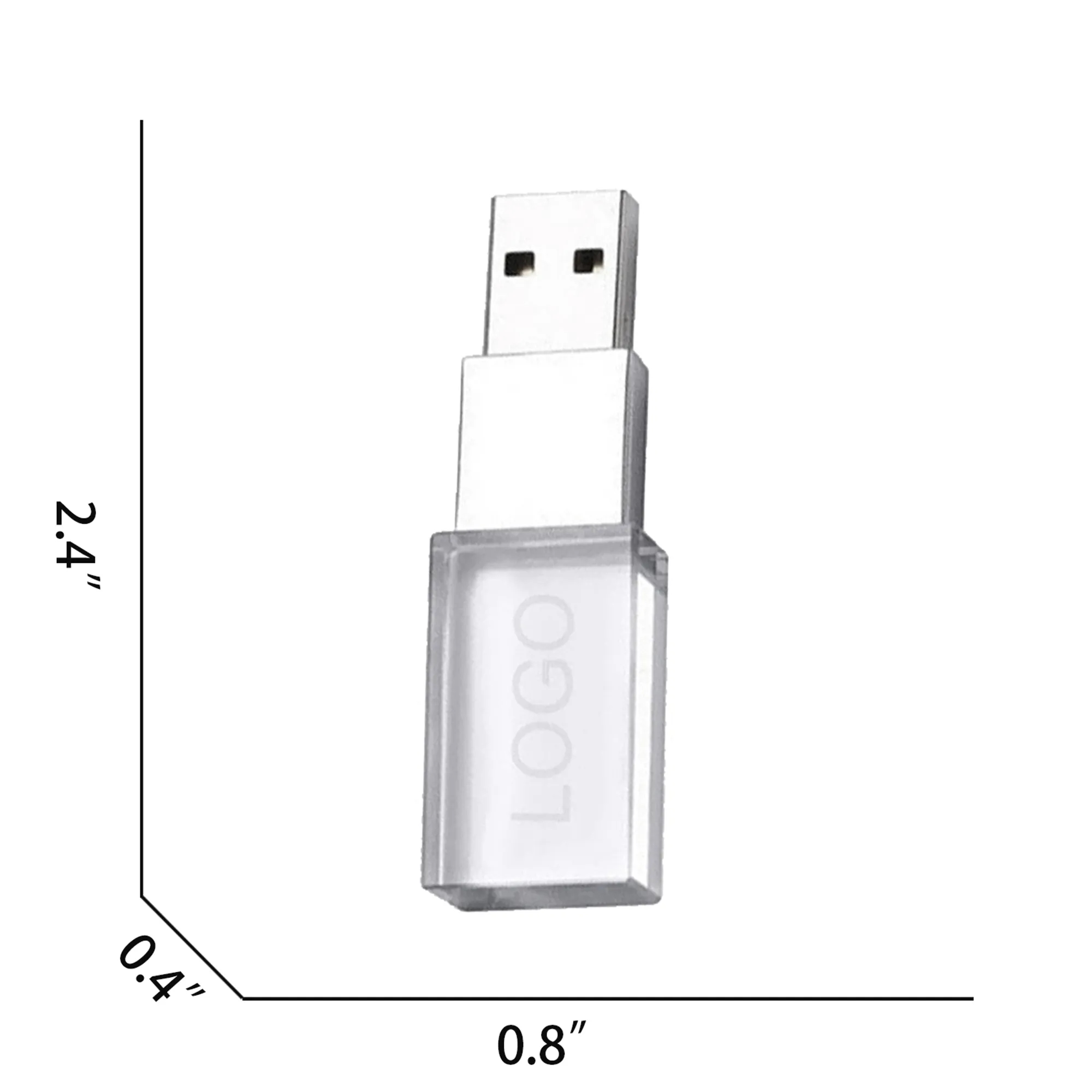 32GB Transparent USB Flash Drive 3