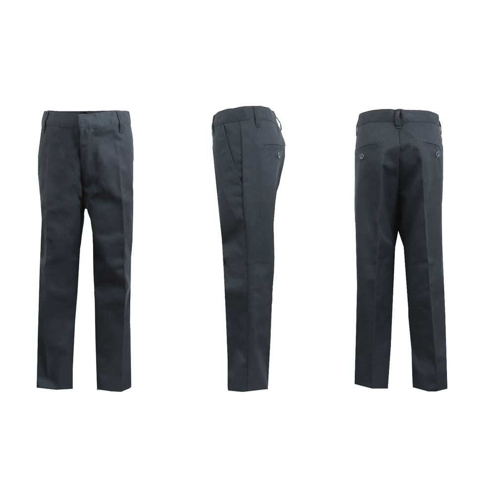 Boys' Uniform Pants - Size 14 Gray Flat Front 2
