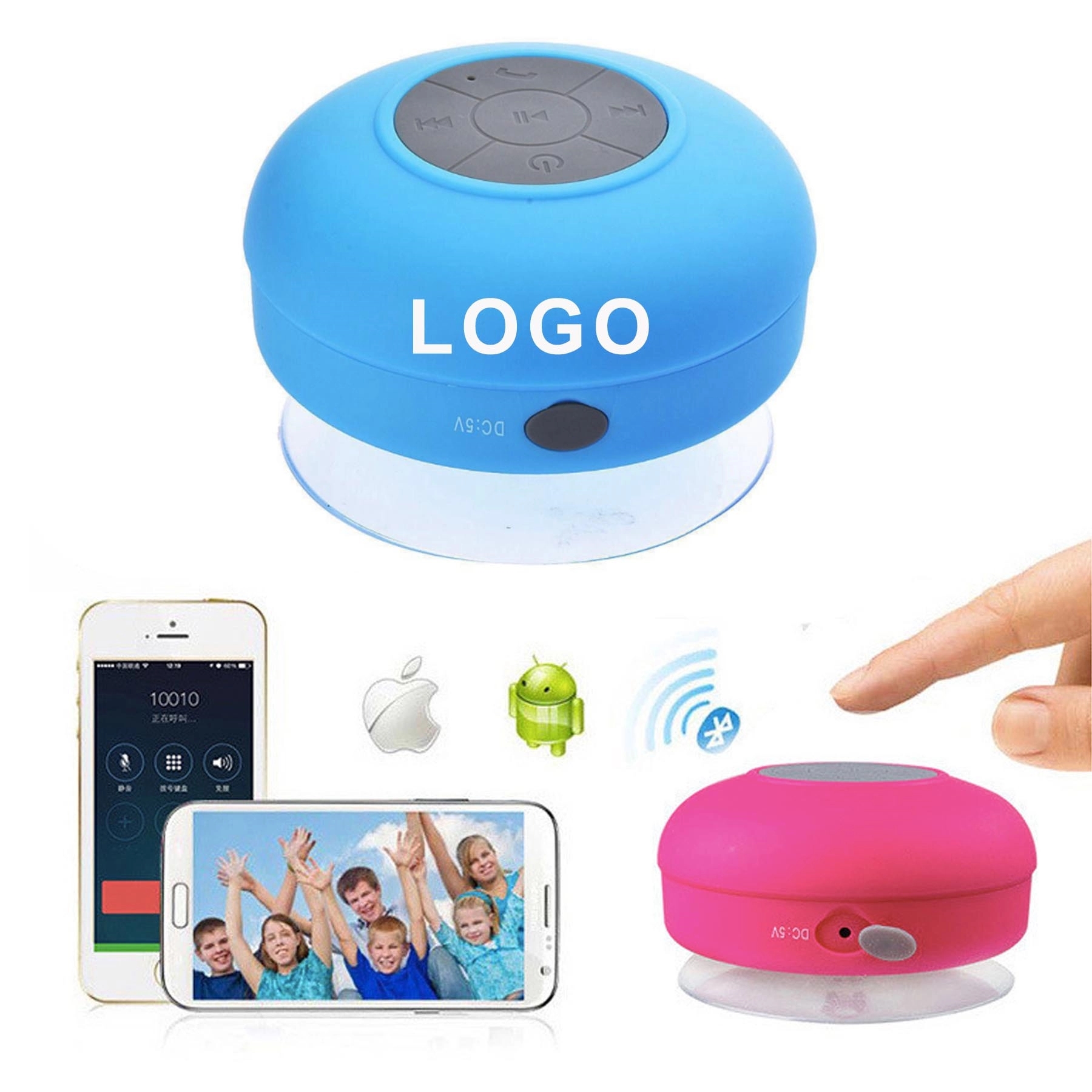 Shower Waterproof Sucker Wireless Bluetooth Speaker 2