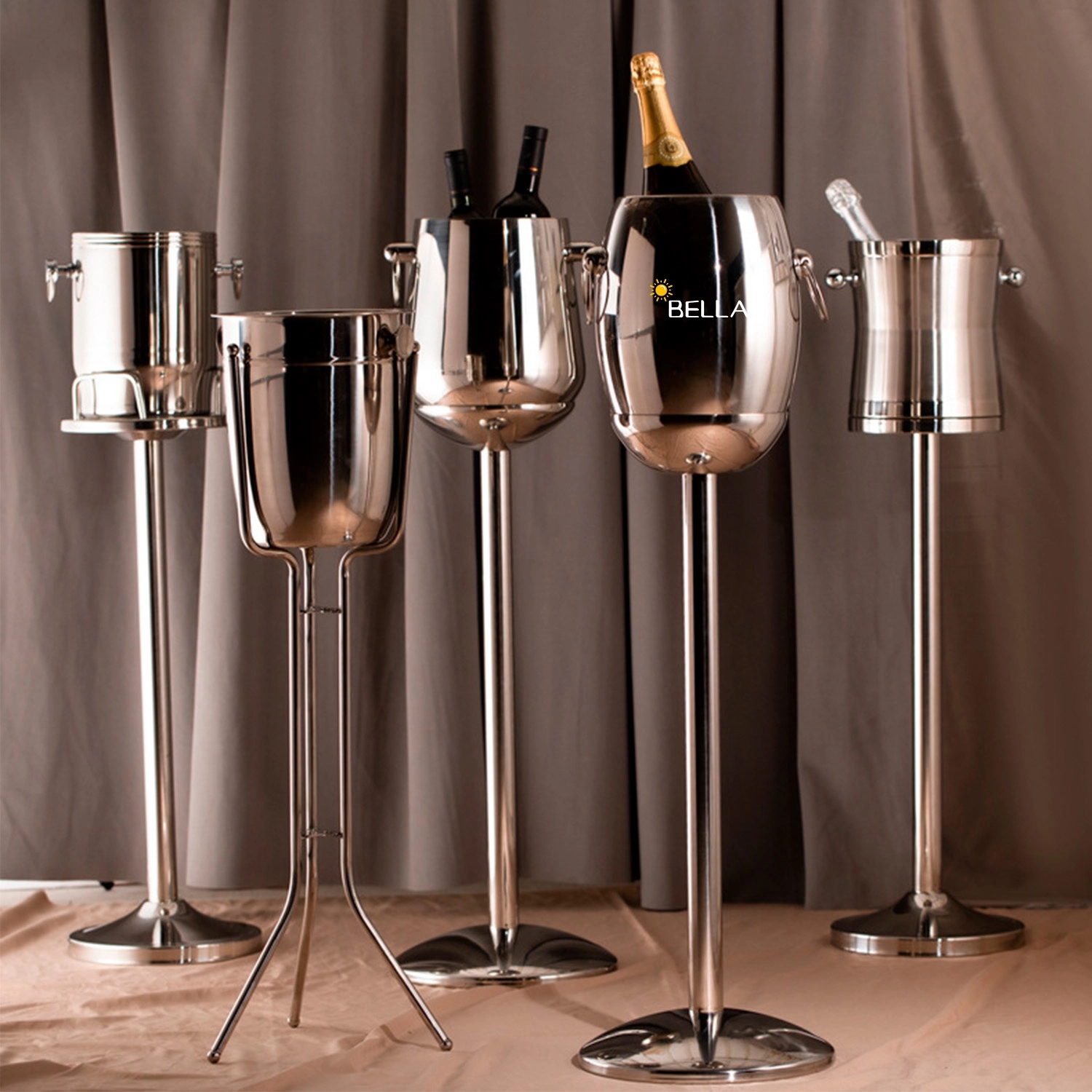 24"H Wine Stand W/ 1 Bucket Capacity 2