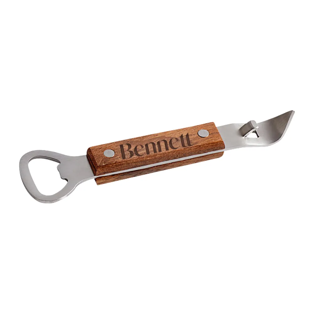 Dual-Ended Wood Bottle and Can Opener 2