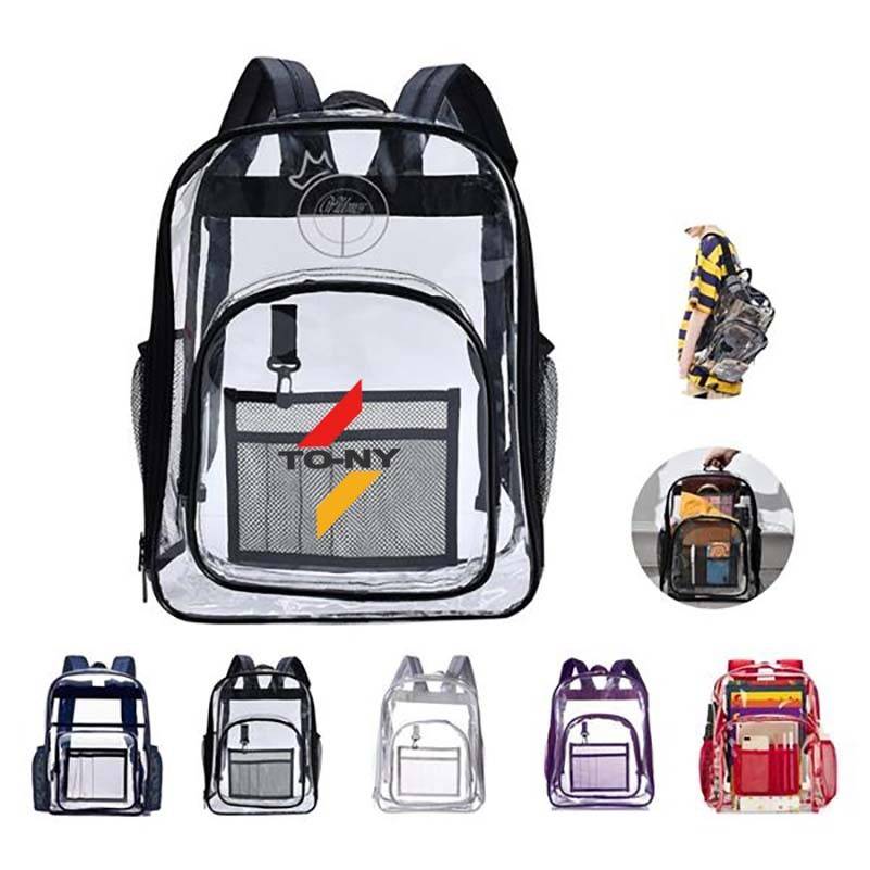 Heavy Duty PVC Transparent Clear Backpack for Stadium And School 2