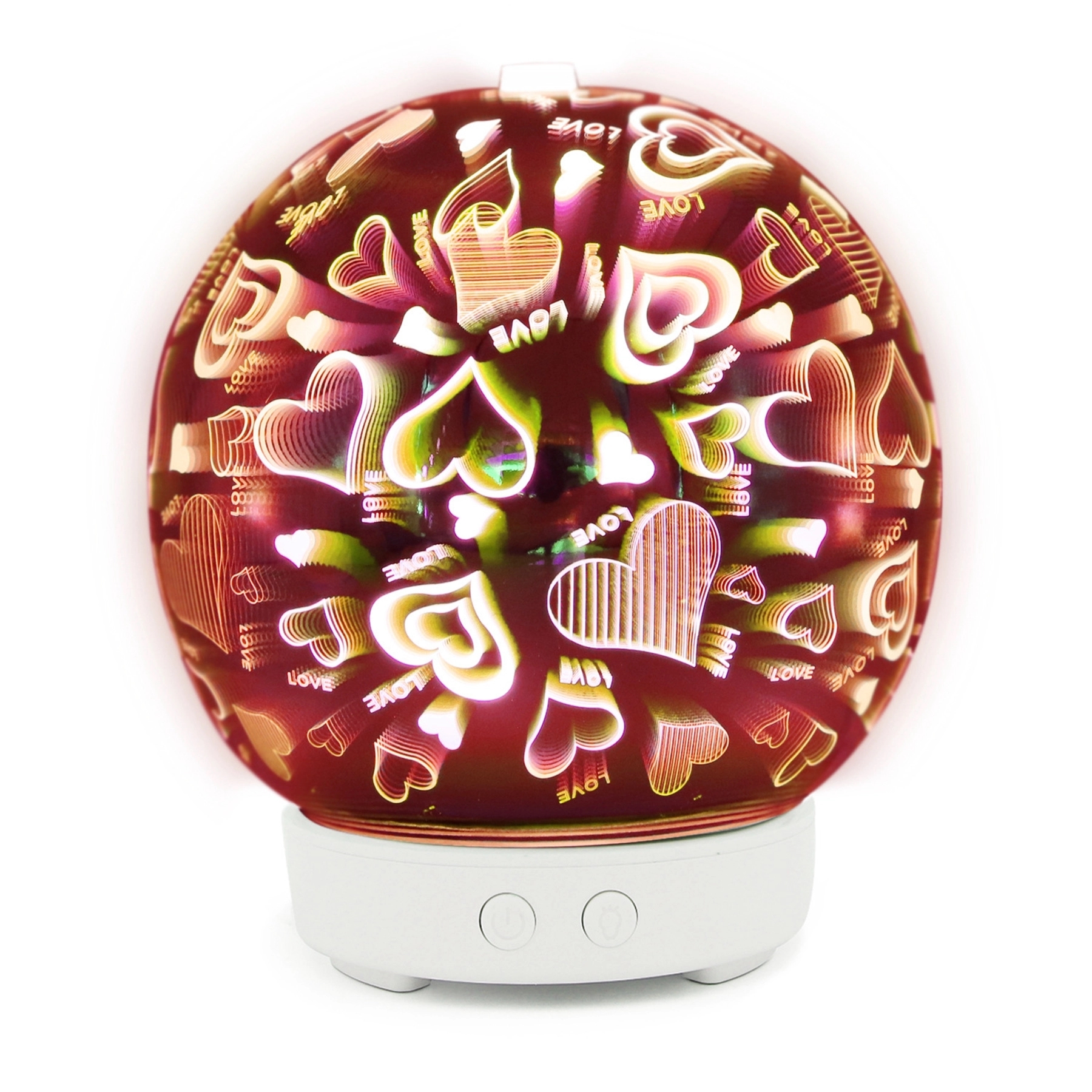 Glass Night Light 3D Design Essential Oil Aroma Humidifier 2