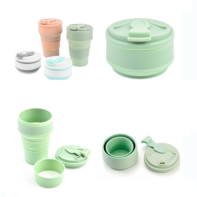 500ML Silicone Collapsible Cup Foldable Mug Portable Camping Cup 12