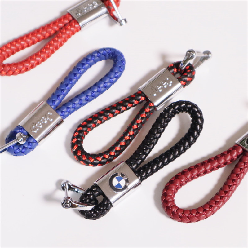 Braided Leatherette Auto Logo Key Chain 3
