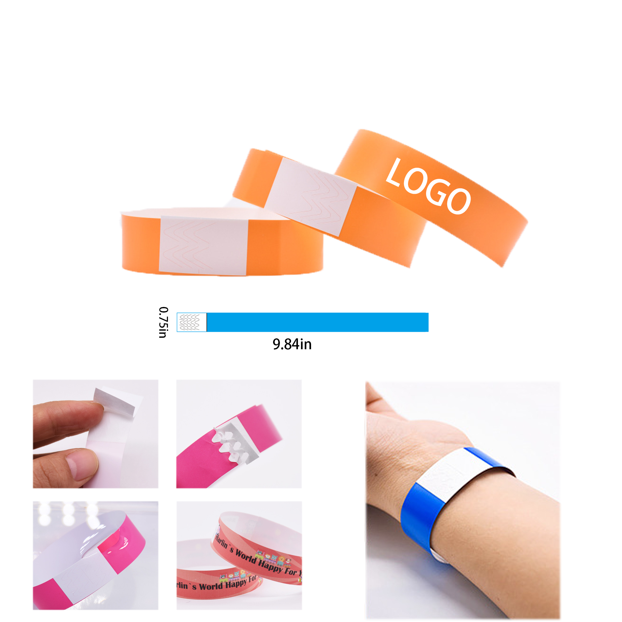 Adjustable waterproof birthday wristband 2
