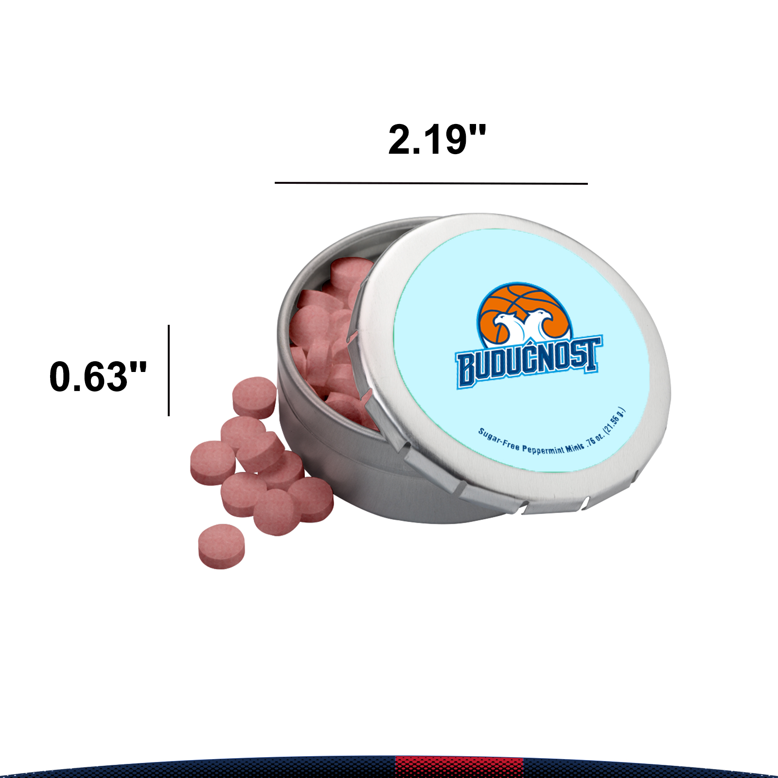 Herais Large Round Push Tin Mints 5